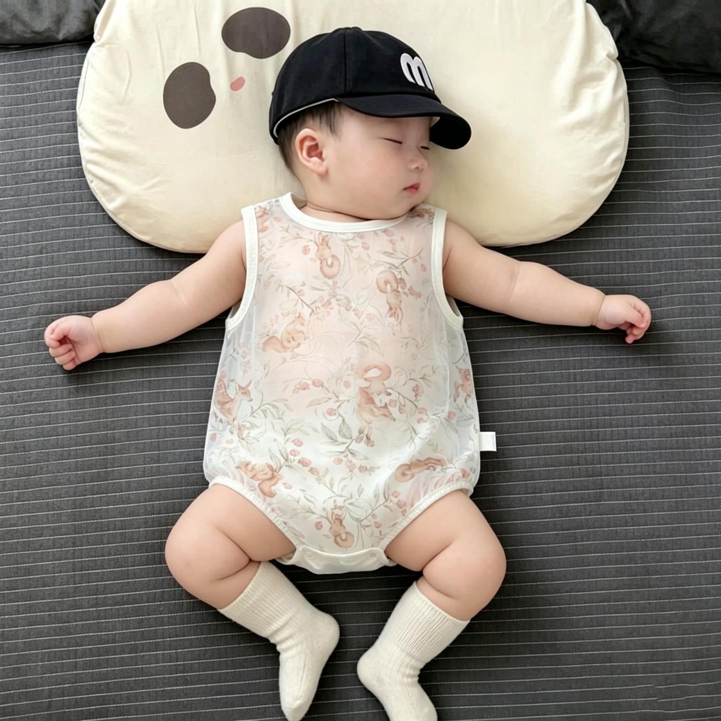 包屁衣男孩夏薄款新生婴儿