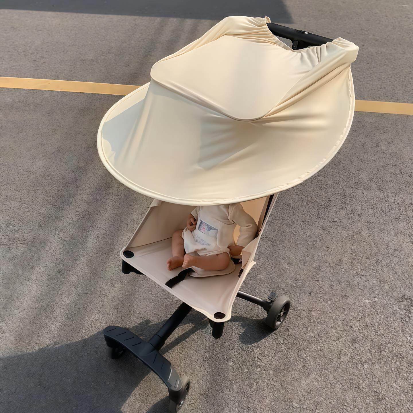 口袋车遮阳棚婴儿车遮阳罩适用丸丫KK小虎子防紫外线遮光篷防晒伞