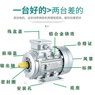 2.2 YS铝壳三相异步电动机380v0.37 1.5 0.75 3KW铝壳电机 0.55