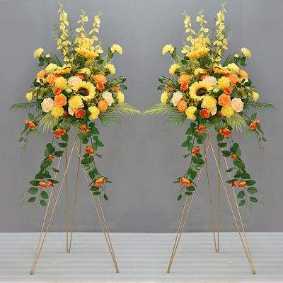 店铺开业花篮三脚架迎宾仿真花庆典活动布置落地摆件橱窗装饰摆设