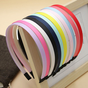 儿童发箍糖果色罗纹包布带齿头扣diy手工基础发饰配件材料1cm发卡
