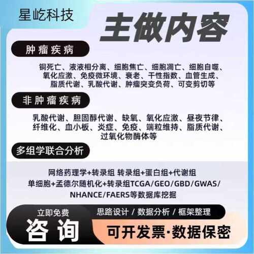 生信SCI定制 数据挖掘 可视化 专业团队 高效交付