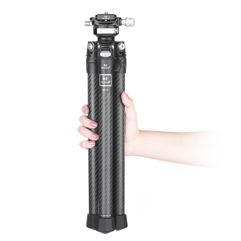 马小路Marsace XT-15羽量级全尺寸便携旅行一把拧三脚架套装 XT-1
