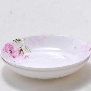 陶瓷餐具套装 7英寸圆形骨瓷盘子餐碟家用6个餐盘菜碟深盘创意中式