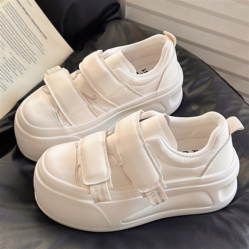 新品增高小白鞋女厚底女鞋小个子显高鞋子配阔腿裤的时Z尚百搭休