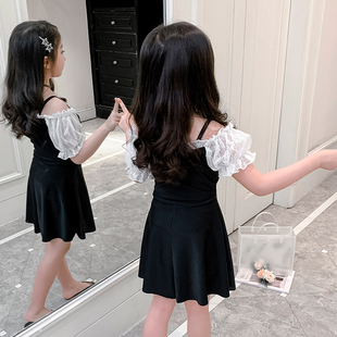 可爱韩国女童泳装 网红学生裙式 小中大童温泉 儿童游泳衣inso 新品