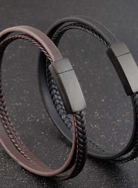 极速Special Luxury Style Leather Combination Splicing .Mens