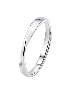 极速莫比乌斯环戒指纯银女ins小众设计时尚个性2021新Z款潮开口指