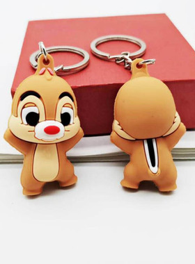 极速Fashion Cute 3D Anisme Keychain Squirrel Key Ring Gift F