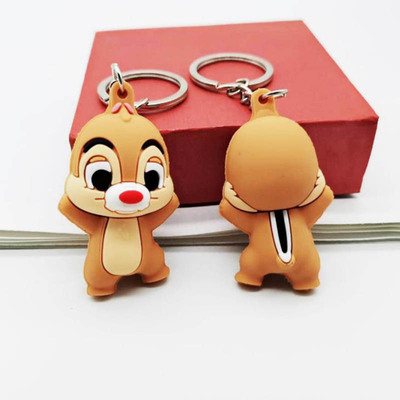 极速Fashion Cute 3D Anisme Keychain Squirrel Key Ring Gift F
