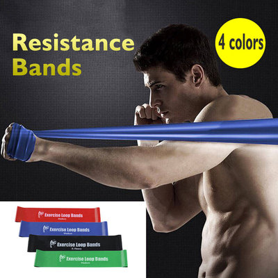 极速4 Pcs eSet Health Fitness Elastic Resistance Bands Worko
