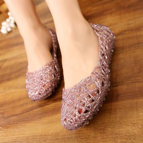极速Women Sandals Snummer Casual Jelly Shoes Sandals Hollow
