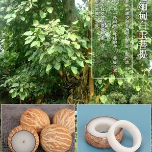 极速白玉菩提戒指自己做q情侣对戒手工diy工具材料包半成品送男女