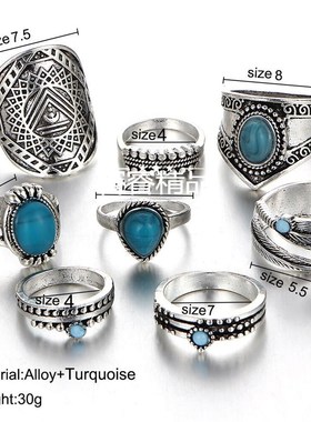 极速8pcs joint finger ring Vintage Knuckle ring women Zjewel