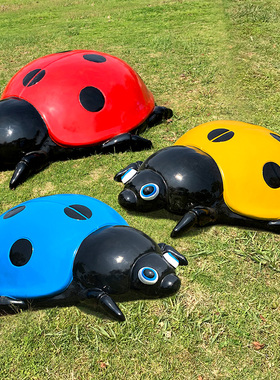 极速户外园林g玻璃钢雕塑仿真甲壳虫摆件七星瓢虫公园草坪景观庭