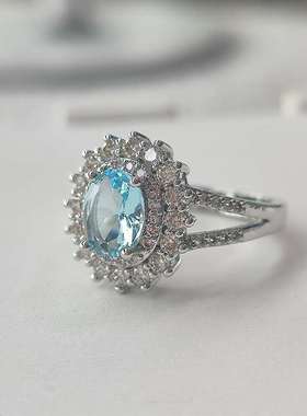 极速New full diamond inlaid pink zircon ring Pinlaid green i