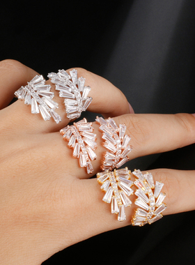 极速High Quality Cubic Zircon Open Rings New Fashion YCharm