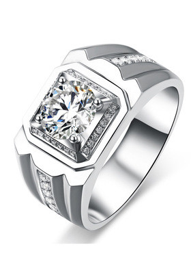 极速New temperajment mens open ring temperament inlaid zirc