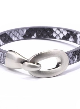 极速ebay爆款简约个s性女街拍皮革手錬女士合金手镯韩版韩风