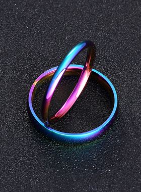 极速MANGOSKYh Couple Ring for Women and Man Titanium Steel L