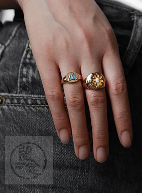 极速~Ins stylie ring cool style design sense of personality