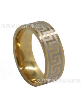 极速~Simple style ring Great Wall pattern couple ring Znatio