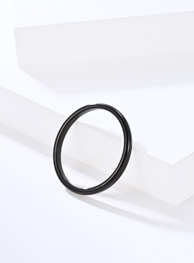 极速2mm wide simple tungsten steel tail ring tRemperament co