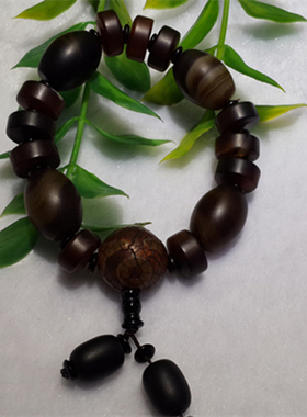 极速冰种仿古天然茶黑色 t玉髓玛瑙 佛珠 路路通 佛串手錬手串 男