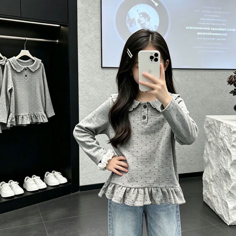 女童洋气长袖T恤舒适春秋季新款
