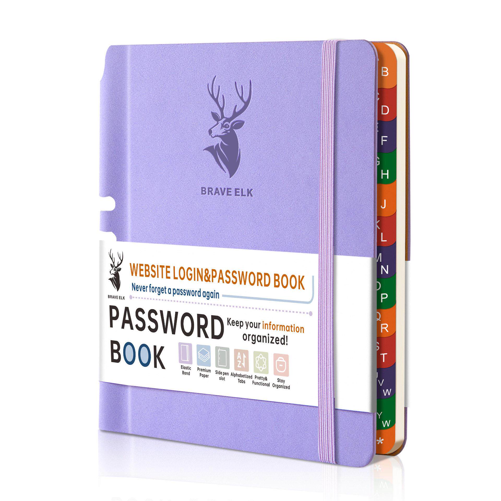 跨境现货笔记本亚马逊b6英文密码本带笔插网站地址本电话本记录本