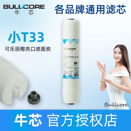 牛芯家用净水器RO通用韩式快接小T33后置滤芯可乐丽活性炭2分3分