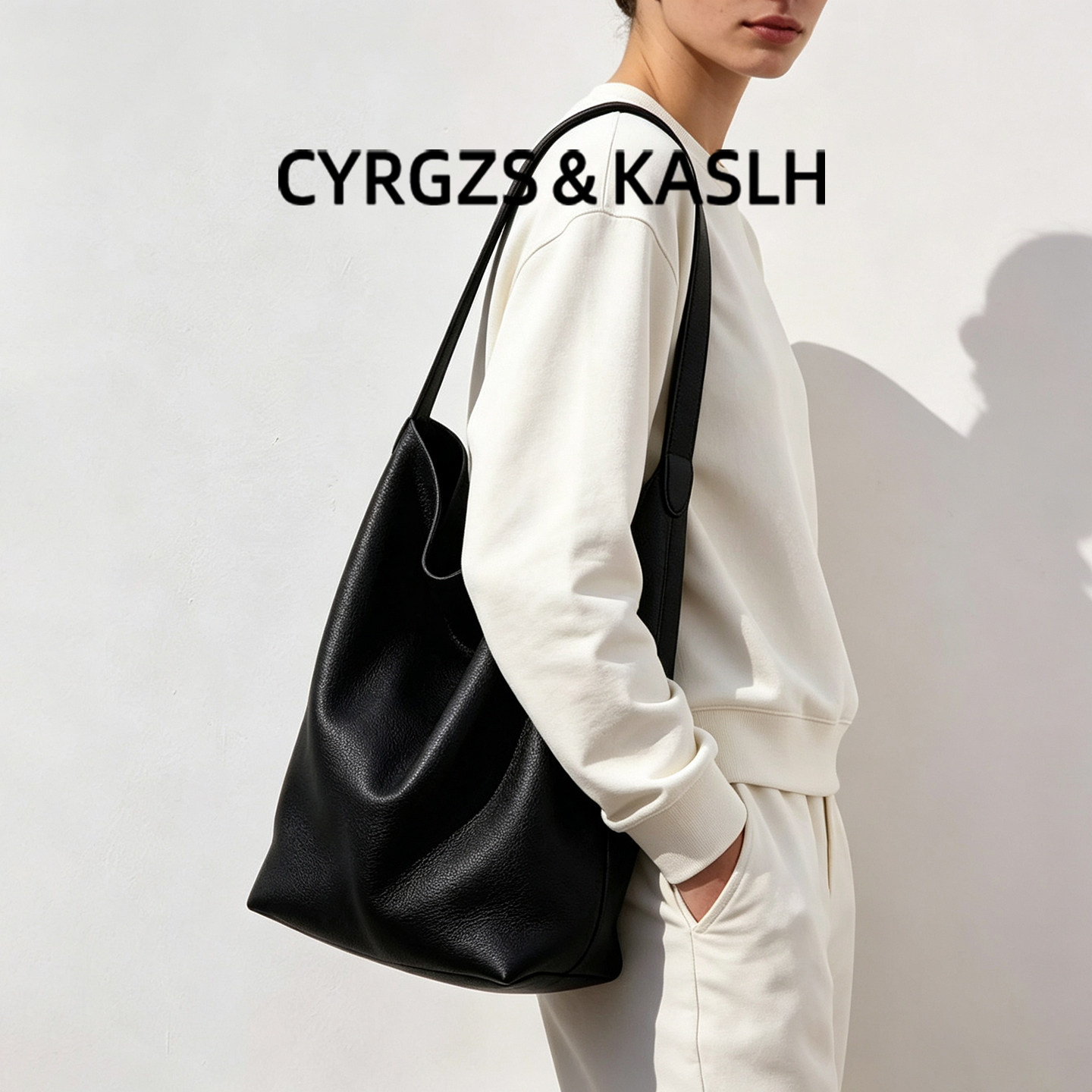 CYRGZS&KASLH荔枝纹软皮水桶包