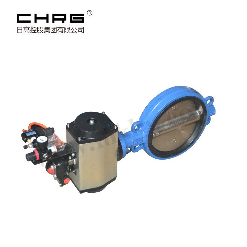 气动对夹软密封蝶阀D671X-10C衬胶蝶阀气动软密封蝶阀DN50-DN1200