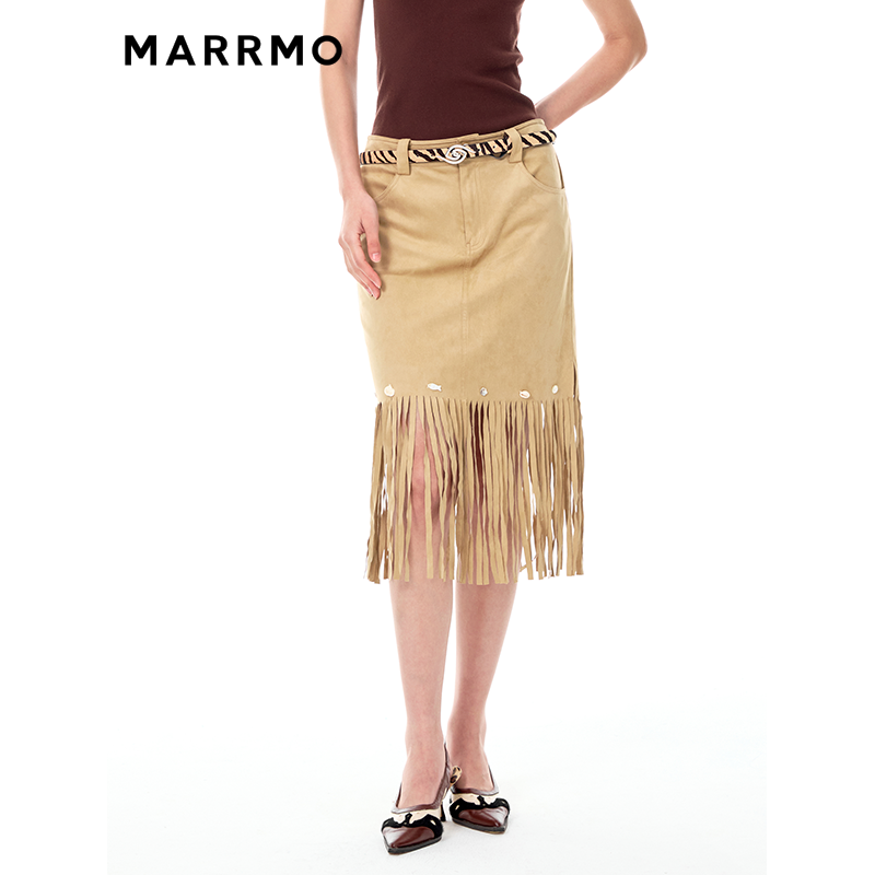 海螺贝母装饰流苏半裙