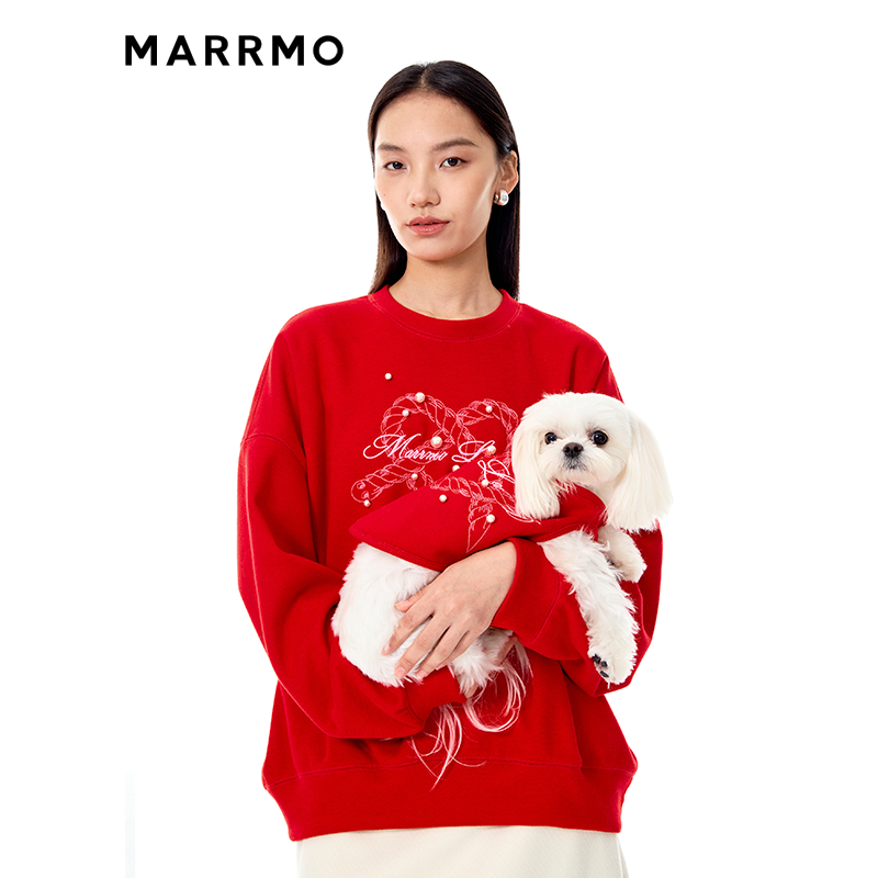 MARRMO桑蚕丝羊毛珍珠爱心蛇马甲