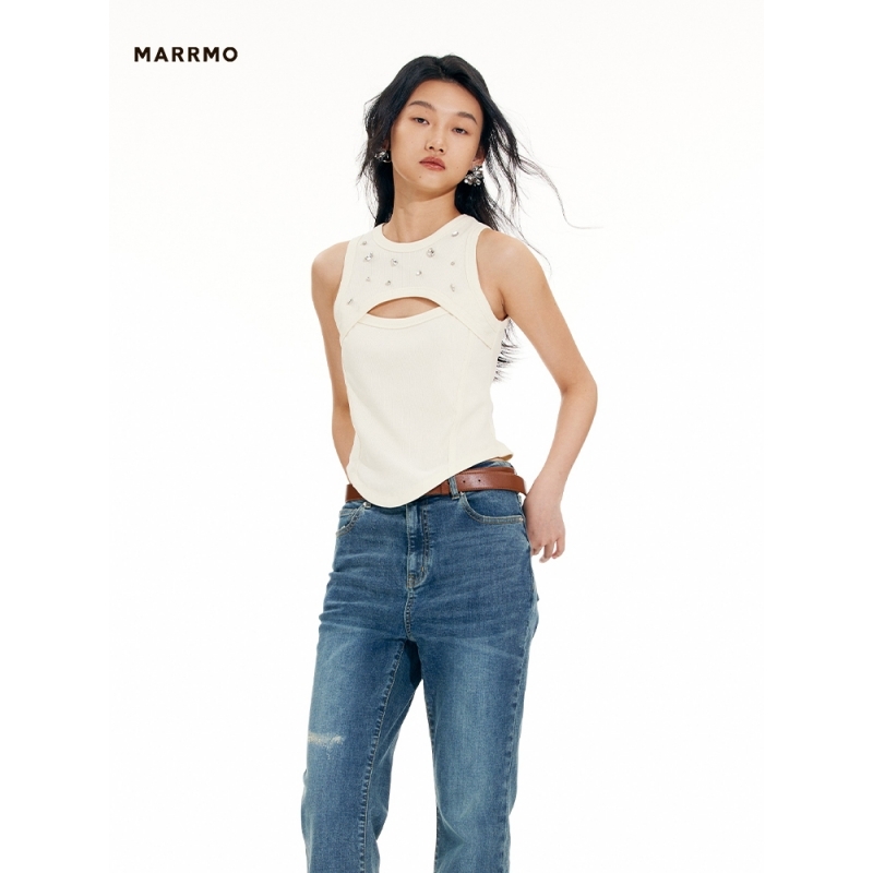 手缝钻春夏马髦时装背心时尚