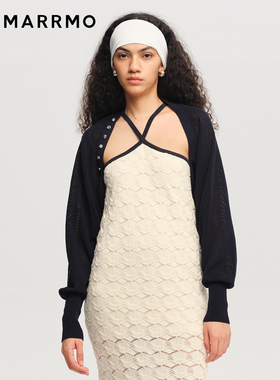 MARRMO/马髦 2026春季新款镂空垂感百搭宽松休闲廓形肌理坎肩外套