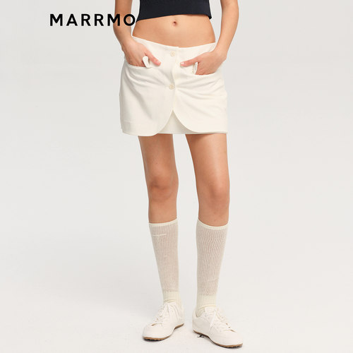 MARRMO/马髦解构式双层裙短裤
