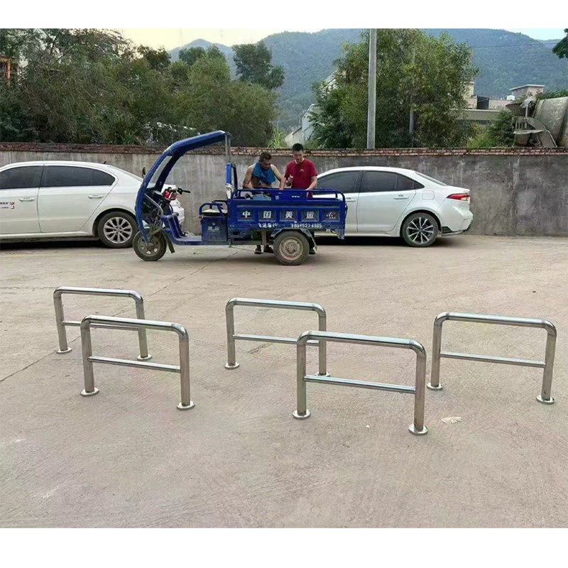 不锈钢阻车护栏 T型L型公园入口防电动车防撞栏杆U型阻车器隔离杆