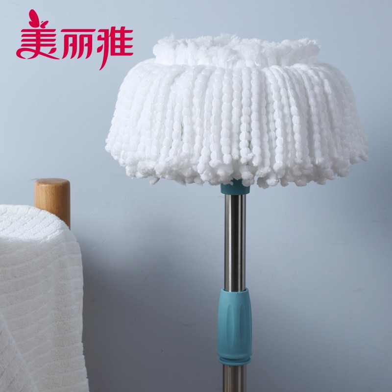 美丽雅旋转拖把杆配件旋转拖把杆不锈钢手压式拖把杆单卖墩布包邮