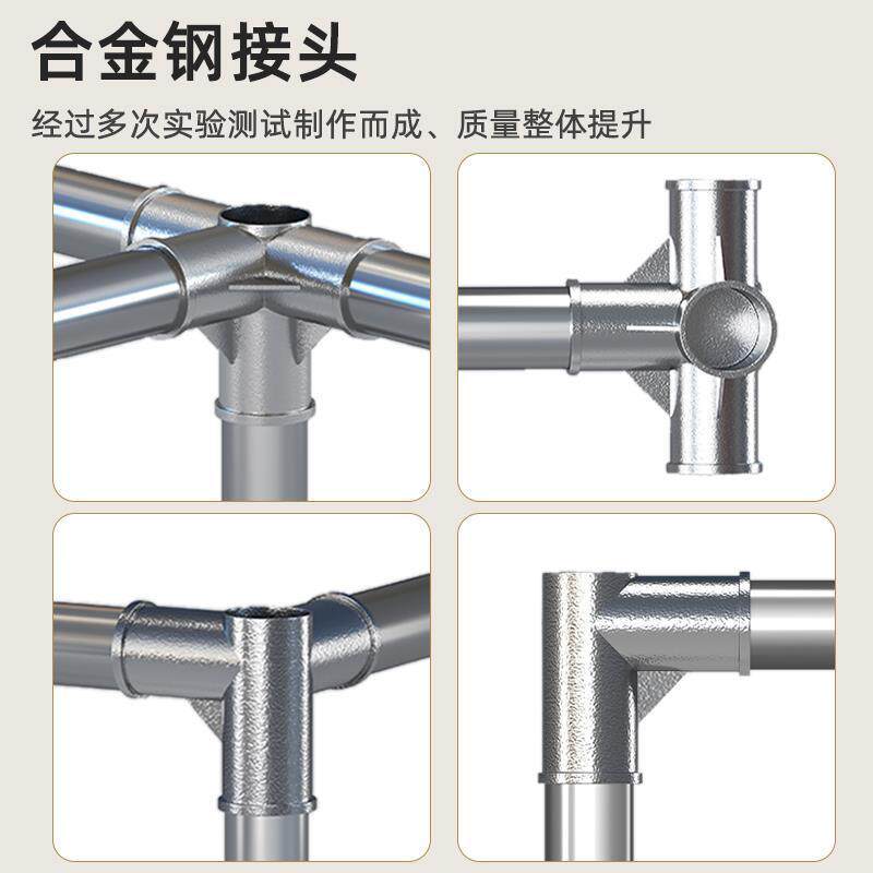 全挂式简易布衣柜卧室家用出租房全钢架结实耐用加厚加粗钢管组装
