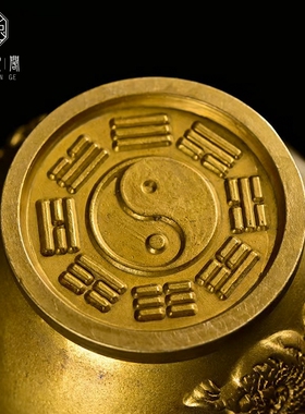 纯铜避火龙瓶厨房在西北火烧天门乾卦位招财黄铜家居装饰龙摆件