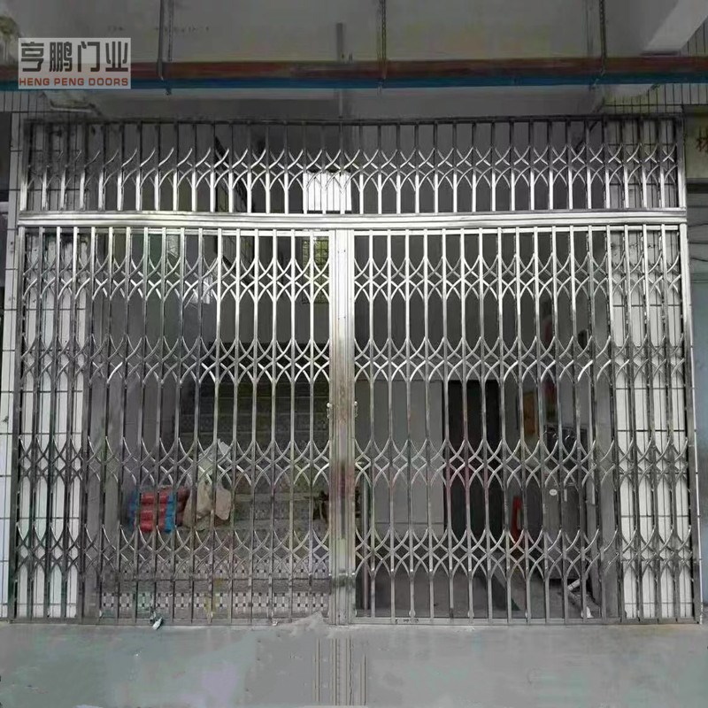 202/304不锈钢防盗拉闸门伸缩推拉闸门栏栅门防护闸不锈钢拉闸门