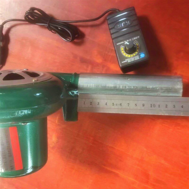 新款纯铜大功率鼓风机无烟柴火炉子专用家用电动吹风机220V转12V