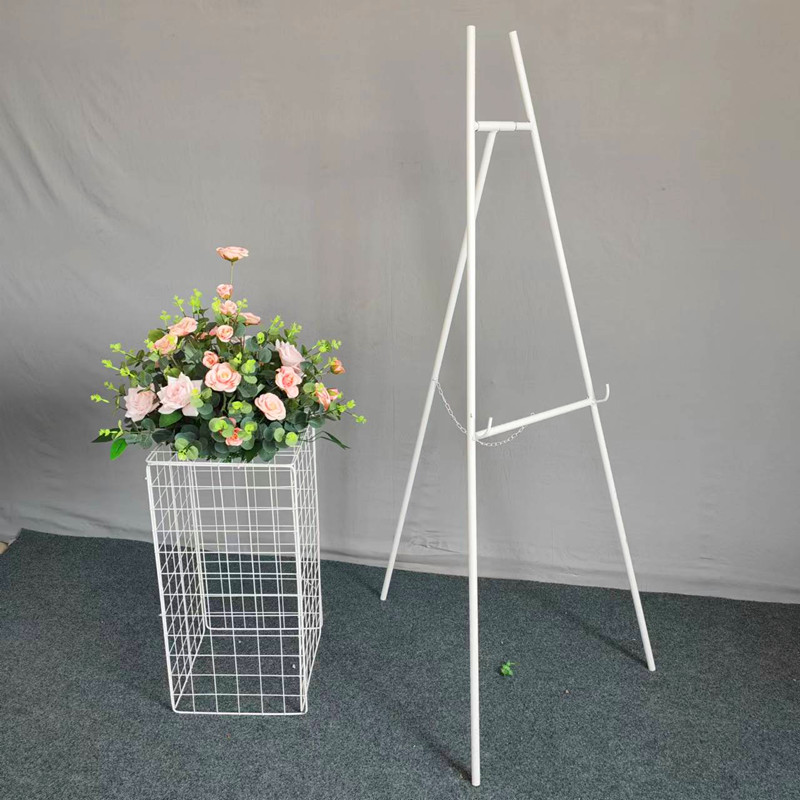 婚庆道具海报展示架相框托架子铁艺落地式迎宾牌画板架子金色定制