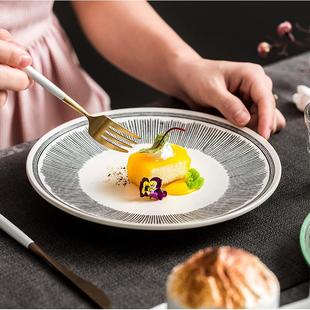 西点甜品蛋糕盘ins风日式 感餐具家用精致一人食西餐早餐盘子 仪式