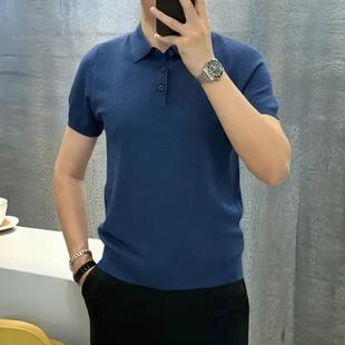 25夏l季 菠萝纹POLO衫 轩达轻奢男装 新品 针织 半袖 上衣kt恤轻奢修身