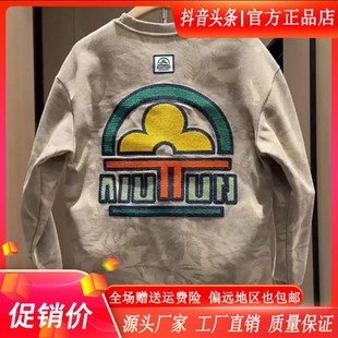 复古刺绣潮流卫衣 加绒T恤爆款 Cloud轻奢2号店双12秋冬n季 圆领长袖