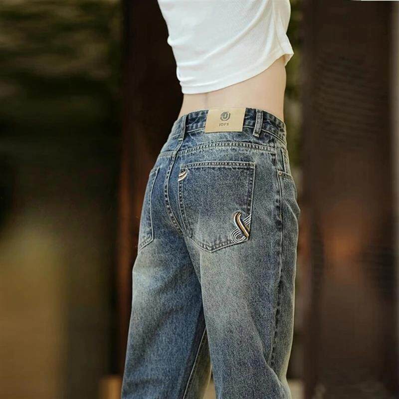 SEASON MARNI轻奢男装春季男士水洗牛仔裤长裤刺绣百搭直筒裤长