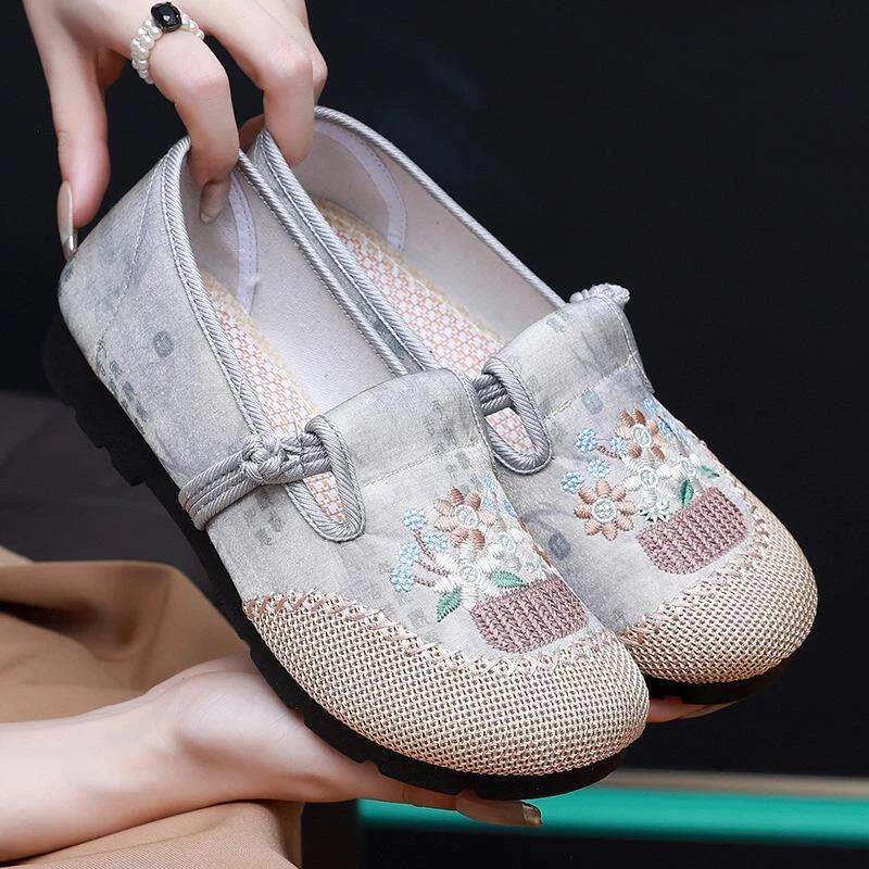 Boom轻奢2老北京布鞋女单鞋新中式民族风绣花鞋软底防滑舒适平